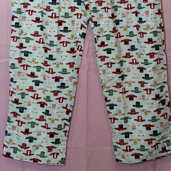 Sleep Sense Portuguese Flannel Christmas Sweater Pajama Pants with Pockets - Picture 3 of 7